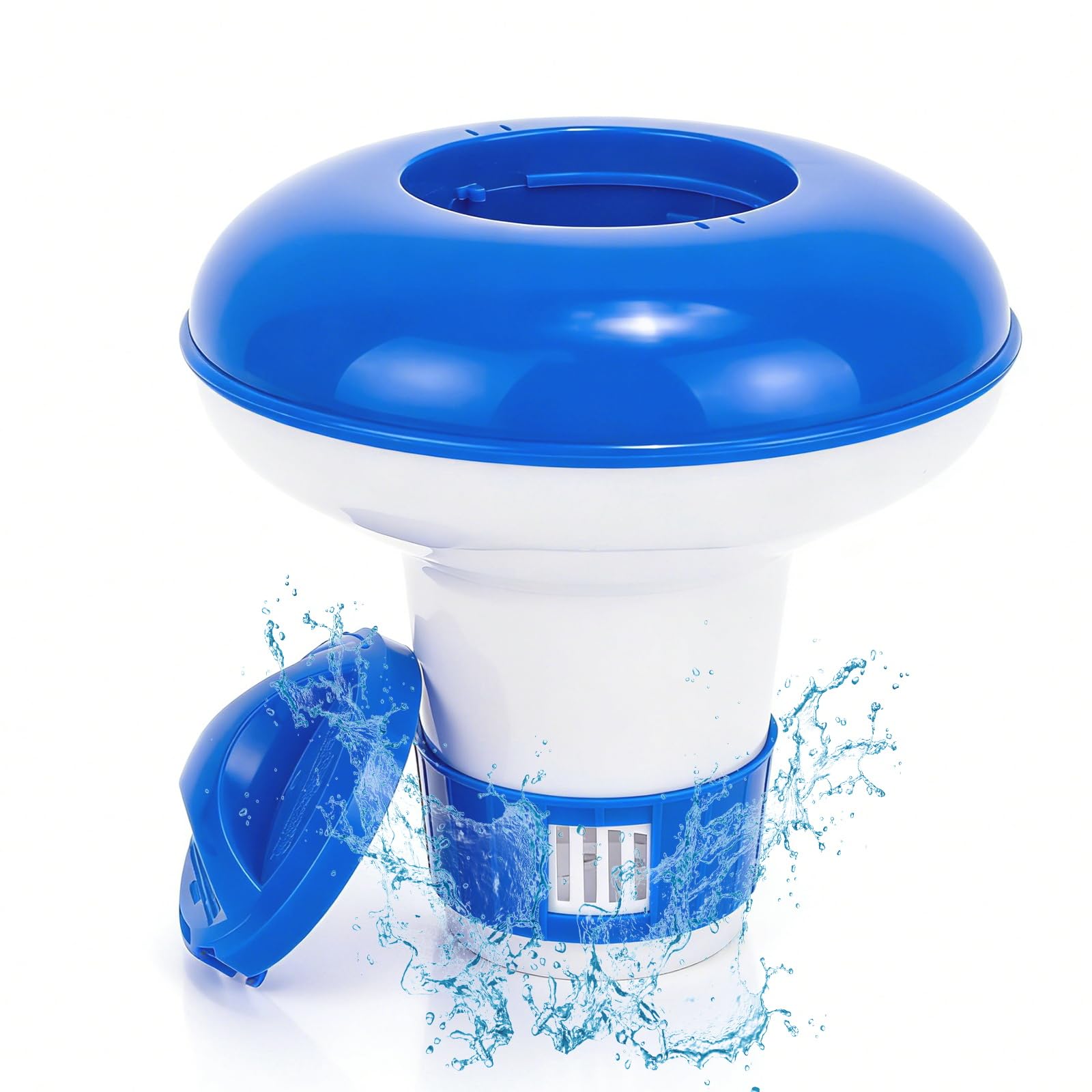 KGC Floating Pool Chlorine Dispenser, 12.5 cm Floating Diffuser Tablet Dispenser 20 g Chlorine and Bromine Float, Chlorine Tablets Chlorine Dispenser for Pools, Spas and Fountains