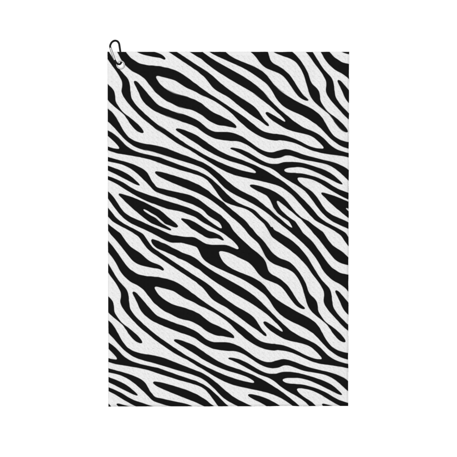 Hnnkloy Basic Zebra, 16x24 in Portable Waffle Golf Towels with Carabiner Clip for Golf Bag