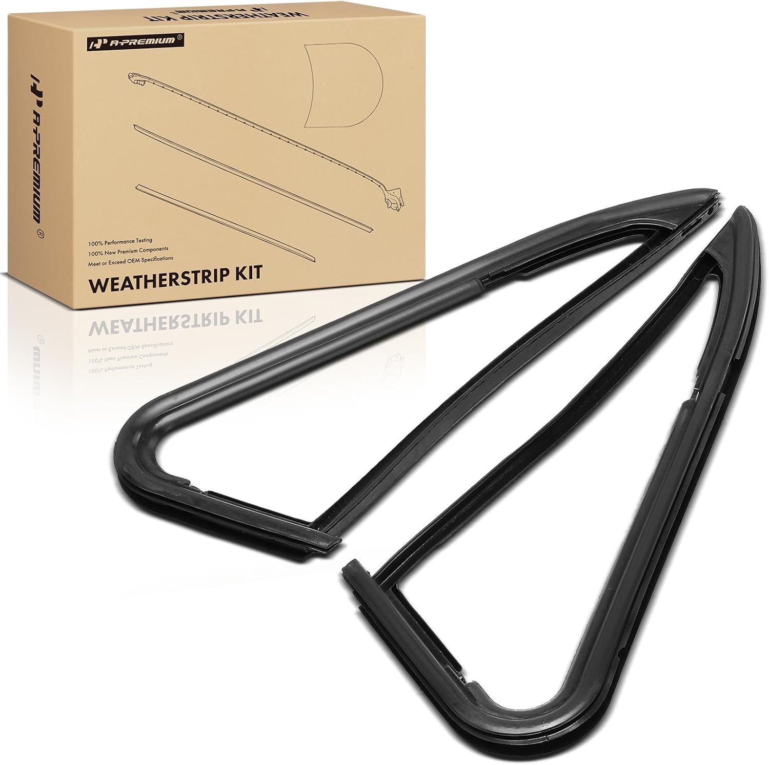 A-Premium 2PCS Front Vent Glass Molding Trim Weather Stripping Kits Compatible with Chevrolet Blazer, C10/C20/C30/K10/K20/K30/R10/R20 & GMC C1500/C2500/C3500/K1500/K2500/K3500