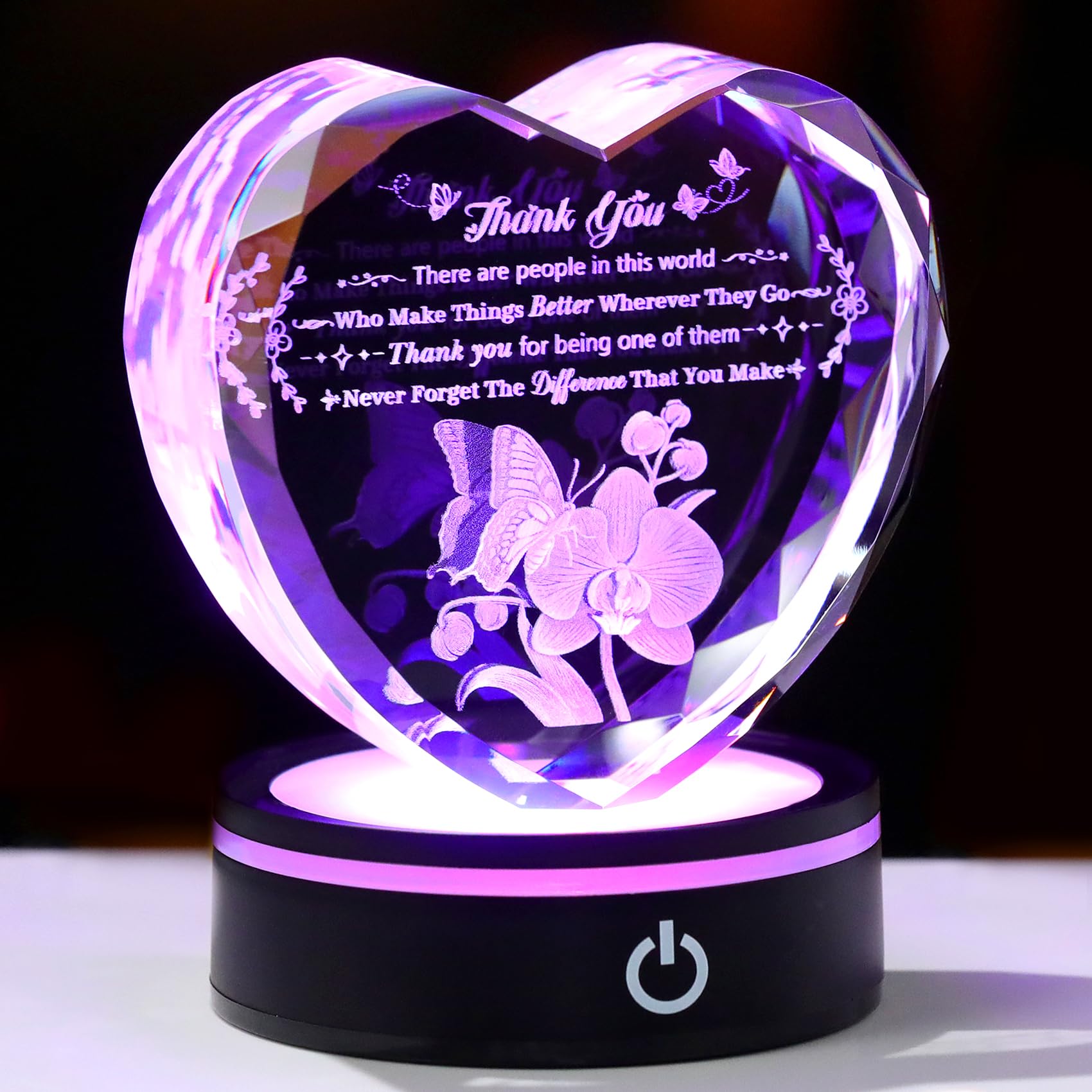 Ornalrist Thank You Gifts for Women 3D Crystal Appreciation Gifts