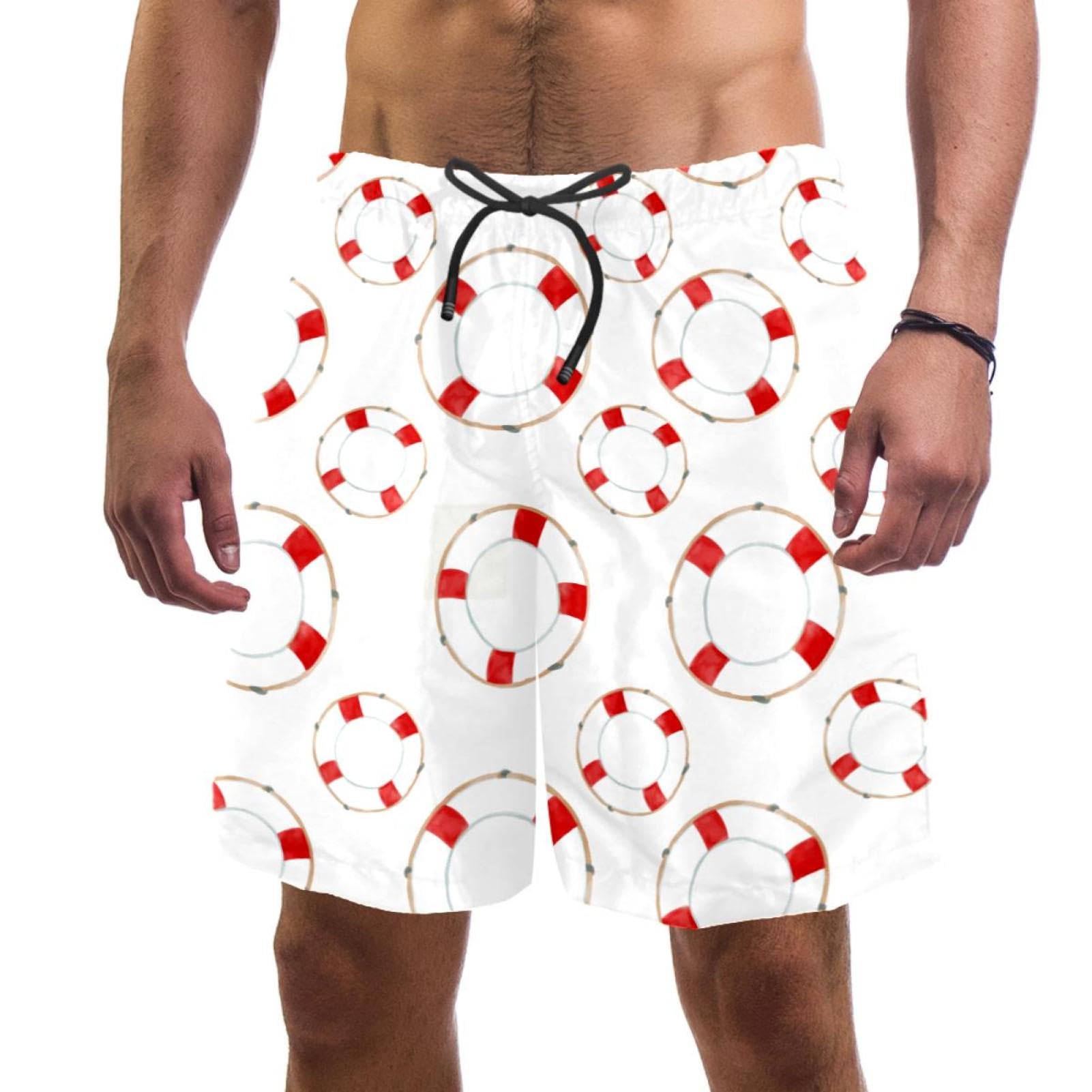 Short de bain homme pour la plage maillot rouge confortable à séchage rapide - 6