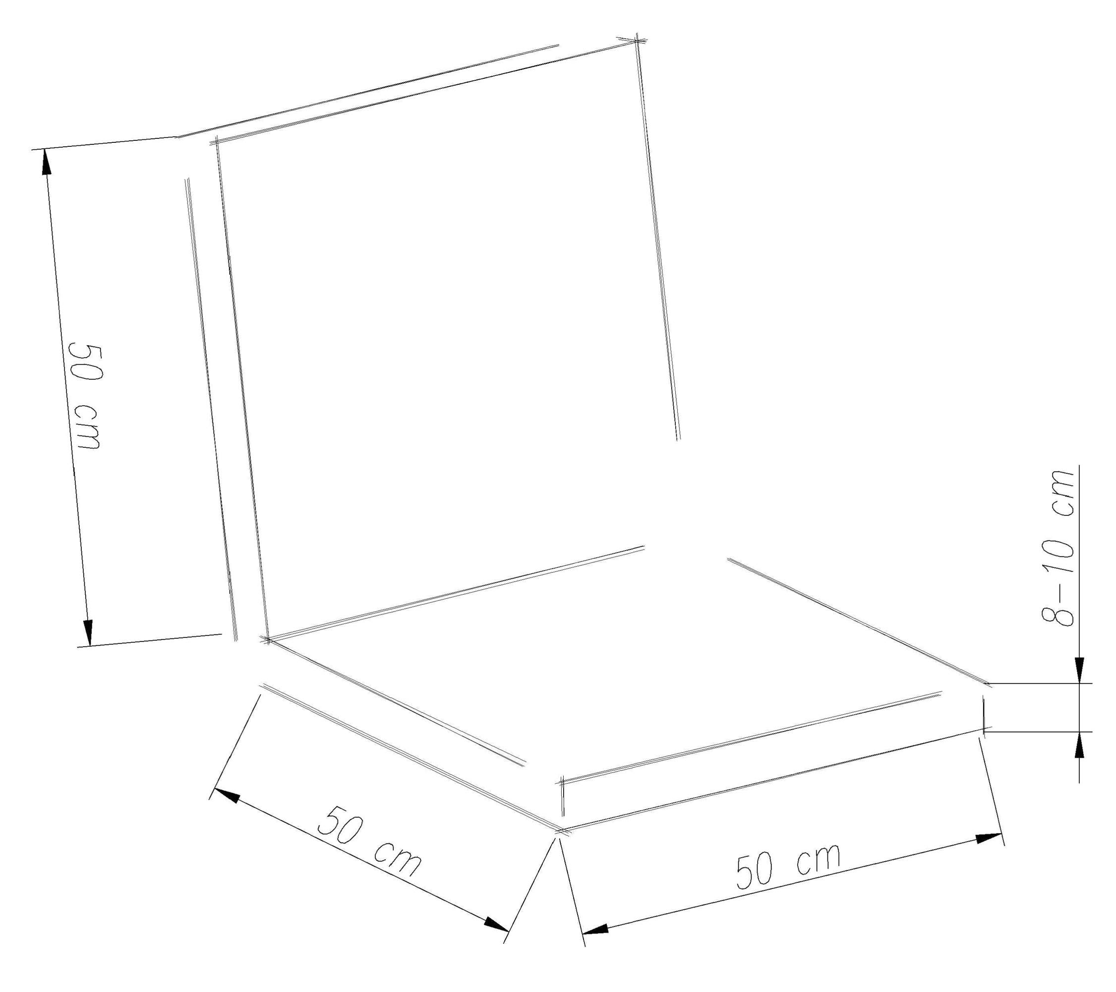 Chicreat Set mit 2 Sitzkissen 98 x 50 x 8 cm, Dunkelgrau