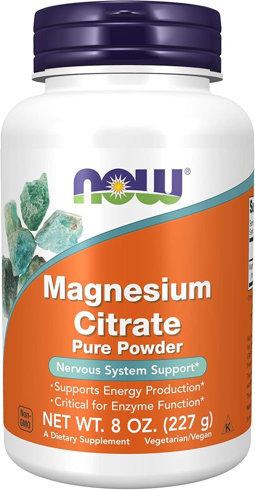 NOW Supplements, Magnesium Citrate Pure Powder, Enzyme