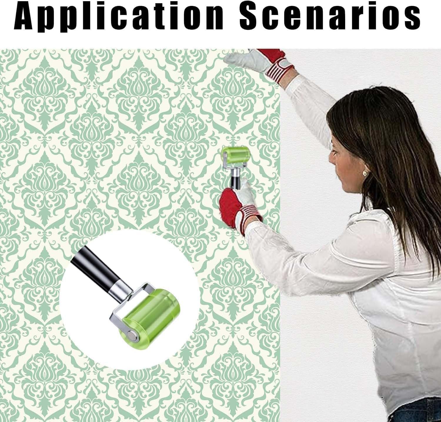 WEFHEF 3-teilige Andruckrolle Set - 30/50mm Gummi Walze Für Auto & Heim