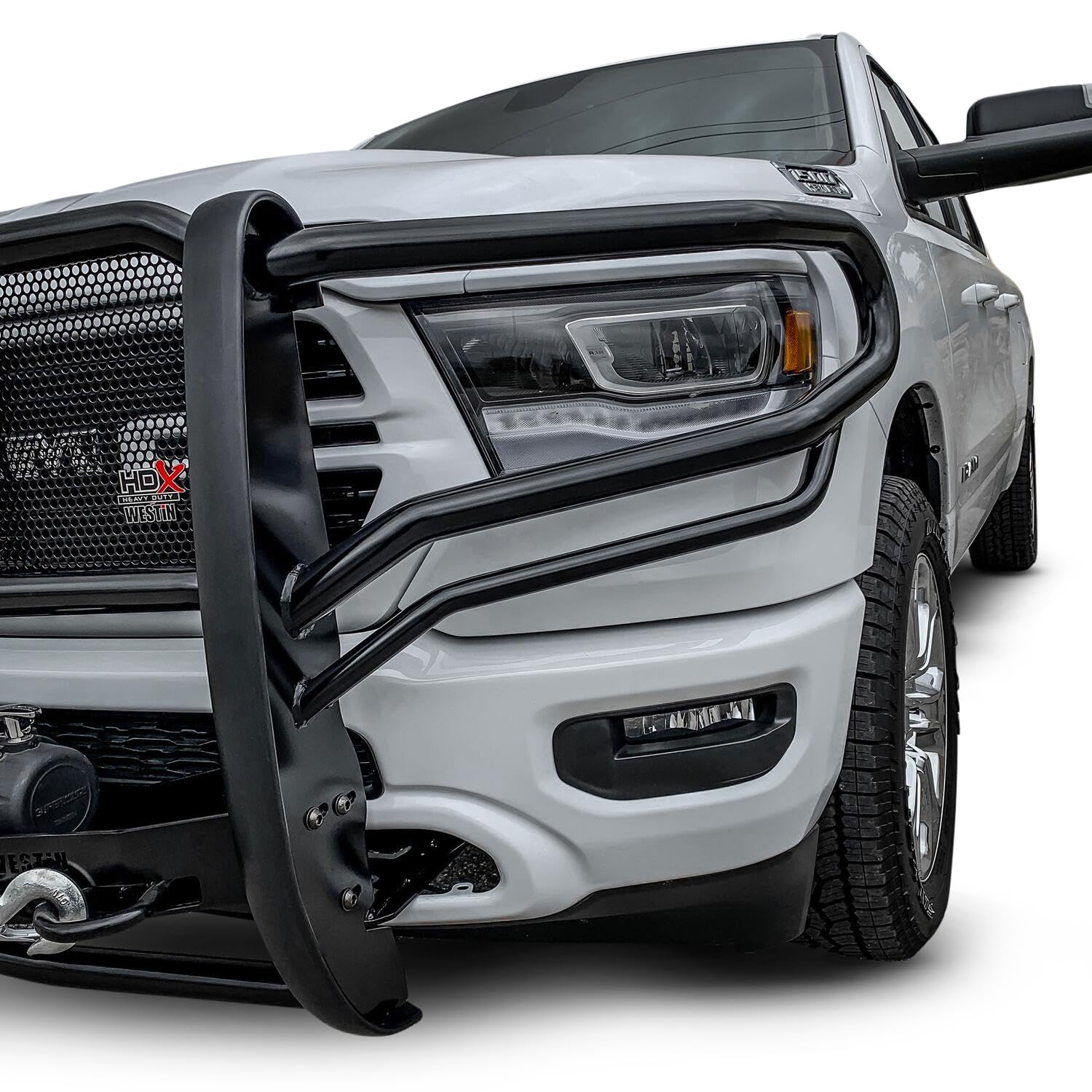 Amazon.com: Westin 57-93975 HDX 1-Piece Winch Mount Grille Guard