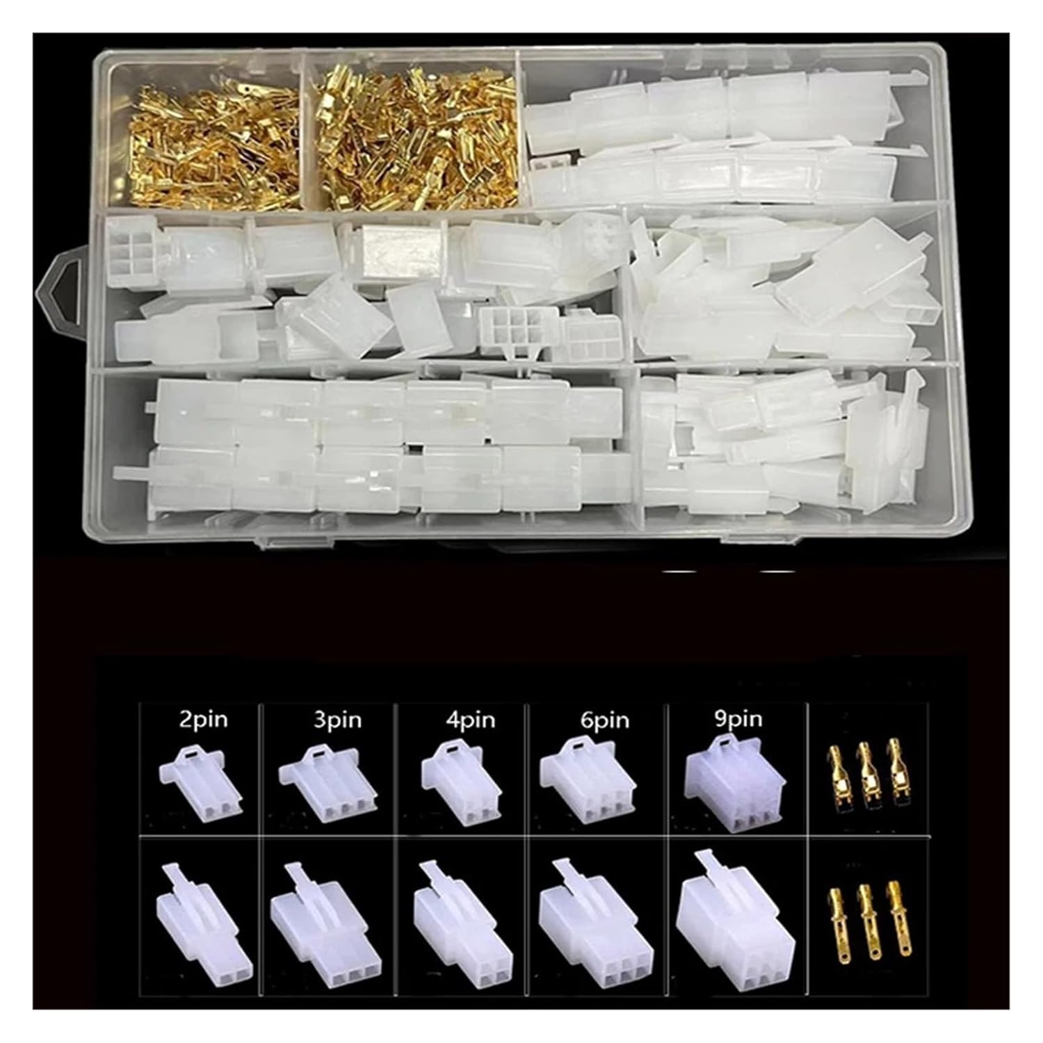 580pcs 2/3/4/6/9 Pin Wire Connector Car Electrical Male Female Terminals Splice Automotive Boat Motorcycle VUQLDHAYZ