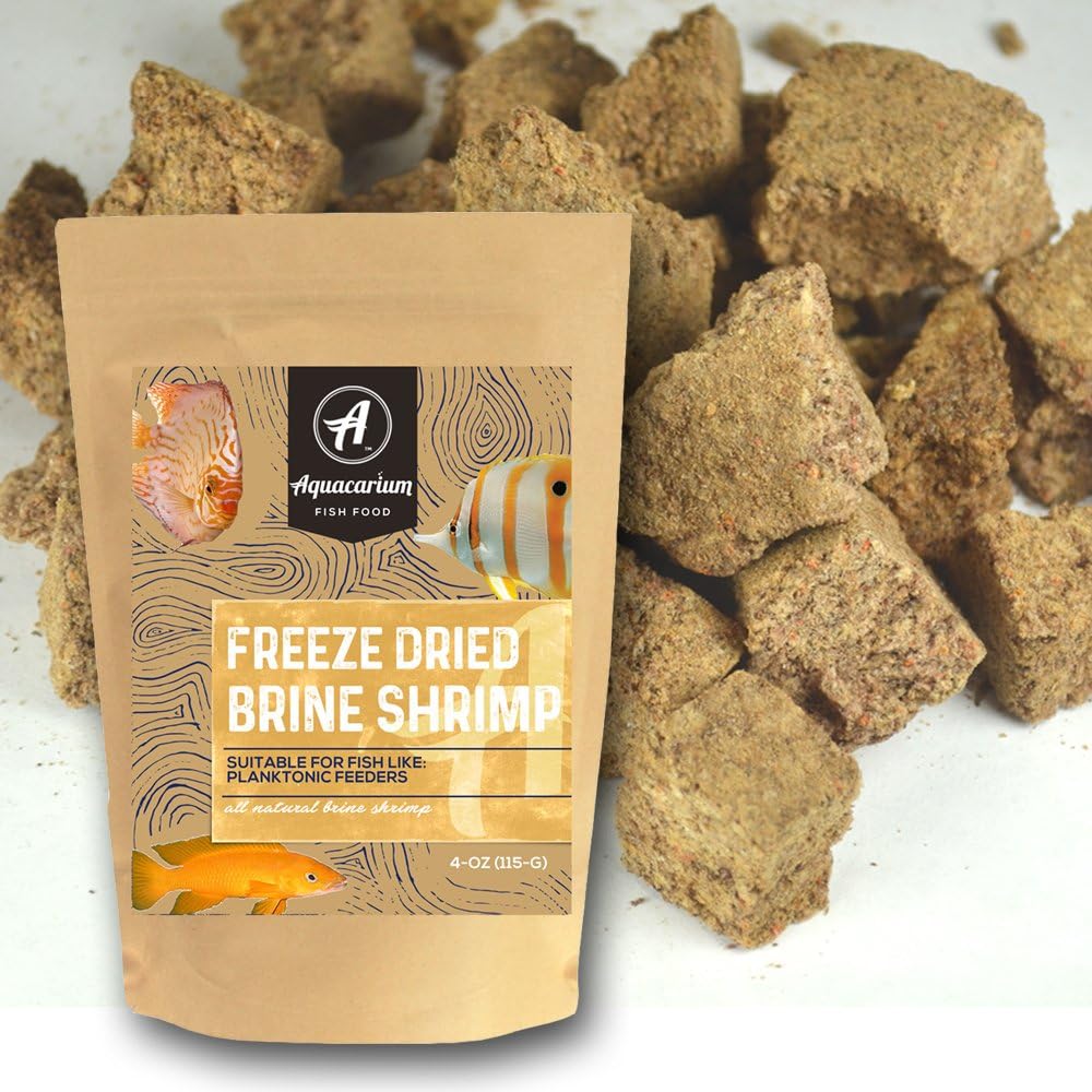 Aquacarium Brine Shrimp Freeze Dried Bulk Tropical Fish Food (1/2 Pound)