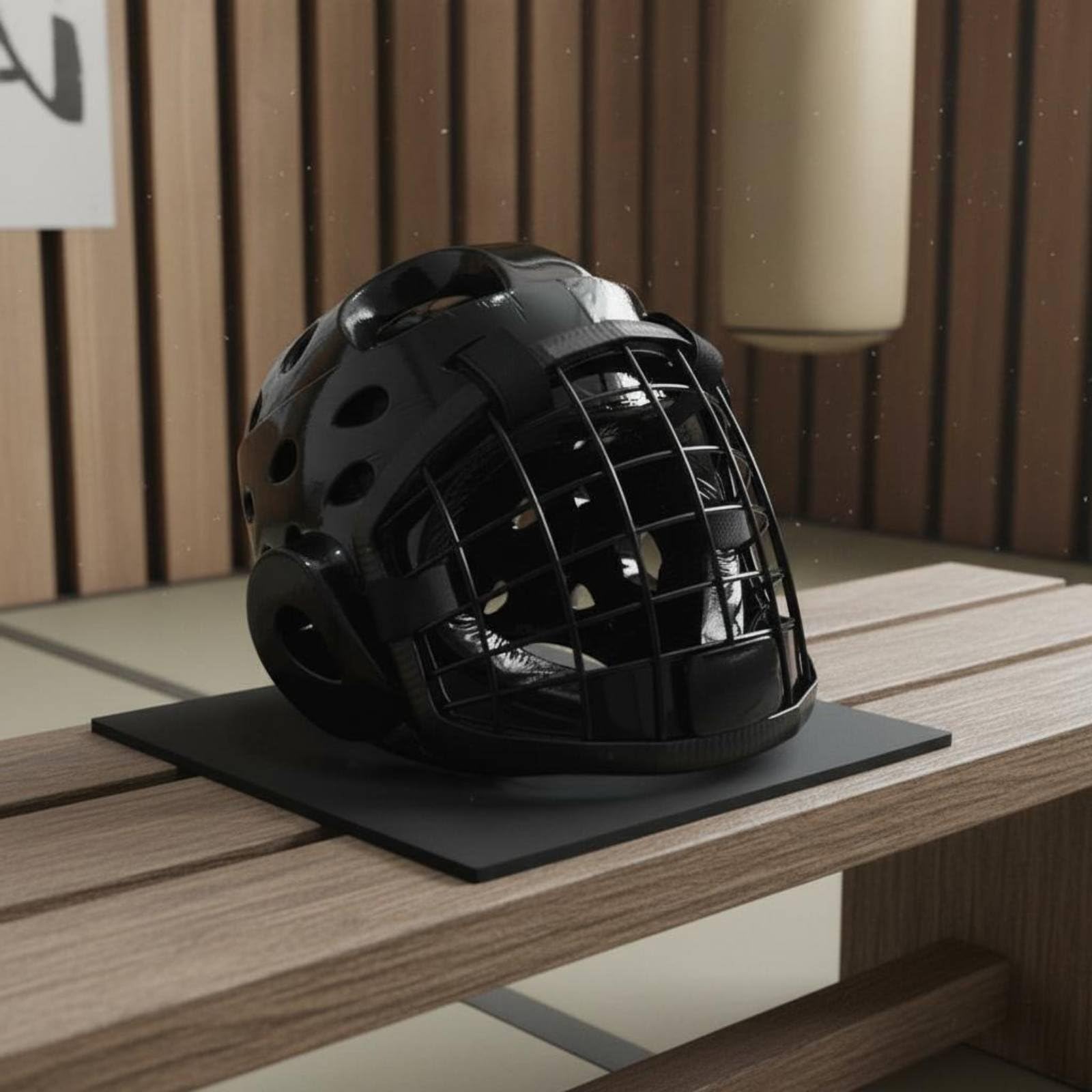 Casco Protettivo con Griglia Design Traspirante con Maschera Chiusura, Casco Boxe, Caschetto da Taekwondo per Principianti