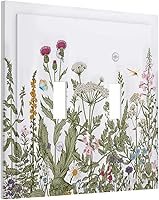 Vista 52 de Placa de pared doble basculante de mármol azul, cubierta decorativa de interruptor de luz de 2 cuadras, moderna acuarela degradada, arte de tinta