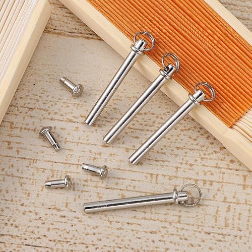 Miniatura 8 de Cabilock 10 Juegos Accesorios Para Ventiladores Accesorios Para Abanicos Plegables Pasador De Repuesto Para Ventilador Plegable Remaches Para Abanico Acero Inoxidable Silver
