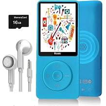 MP3 Player, Music Player with 16GB Micro SD Card, Build-in Speaker/Photo/Video Play/FM Radio/Voice Recorder/E-Book Reader, Supports up to 128GB