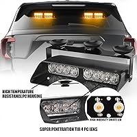 Vista 3 de WINECO - Barra de luces estroboscópicas 2 en 1 para tablero de emergencia, advertencia de seguridad, luces intermitentes de peligro