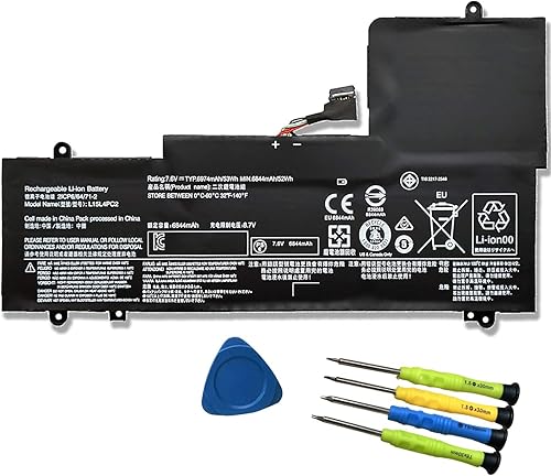L15L4PC2 L15M4PC2 - Batería para portátil Lenovo Ideapad Yoga 710 14 15 710-15IKB 710-151KB 710-14IKB 710-141KB 710-14ISK 710-141SK 80V4 7100 -15ISK