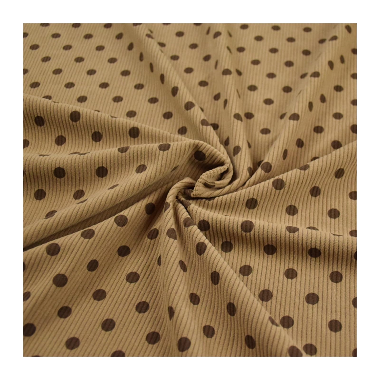 Polka Dot Corduroy Fabric 148x50cm for Garments and Crafts(Color2)