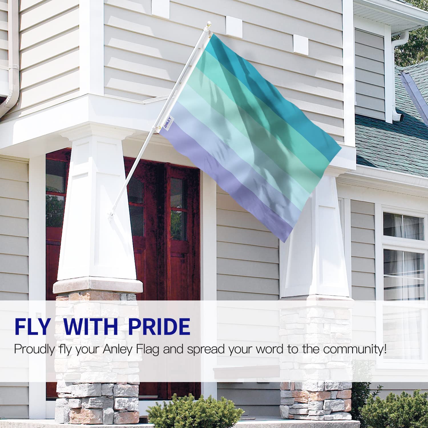 Anley Fly Breeze 3x5 piedi Nomascsexual Pride Flag - Intestazione in tela e doppie cuciture - Amore lesbico per le donne Bandiere LGBT Poliestere con occhielli in ottone 3 X 5 Ft