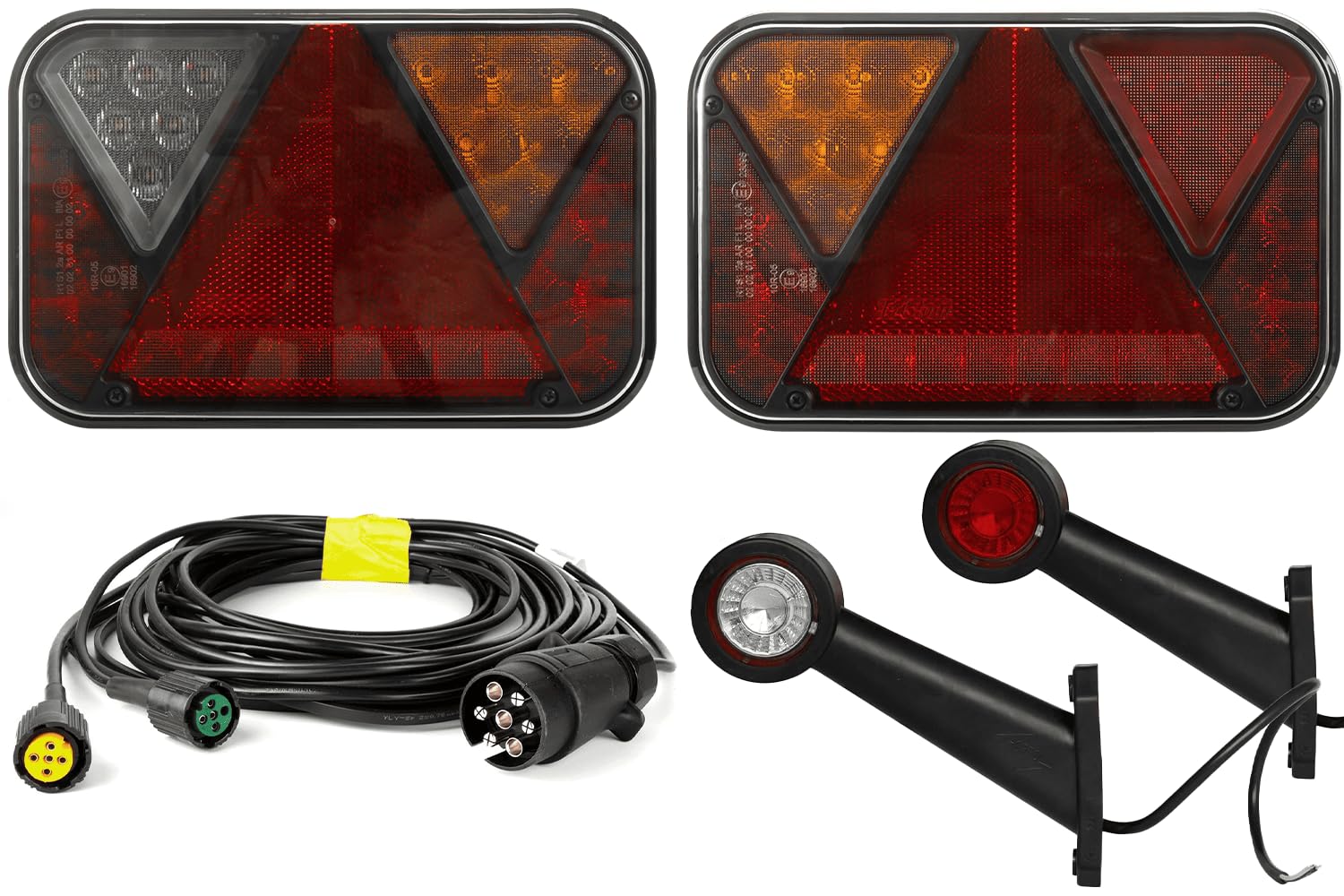Zestaw świateł: lampy tylne FRISTOM LED + obrysowe HORPOL LED + wiązka MANTES 5,2m 7PIN