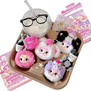 Mini Nommi Plush Mystery Box, Kawaii Nommi Sweetness 100 Series Blind Box 1PC1 of 10 Possible Styles Cute Figures Collectible Toys Birthday Gifts 1PC BlindBox