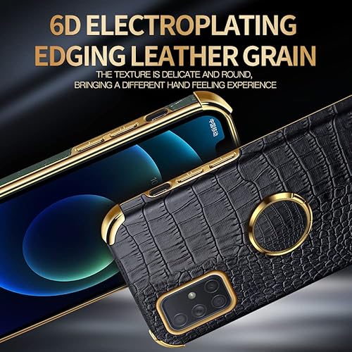 Miniatura 4 de Funda de cuero con diseño de cocodrilo de lujo para Samsung Galaxy A51 A71 A21S A31 A22 A32 A52 A72 A13 A23 A73 A53 M52, crema, Galaxy A32 (5G)