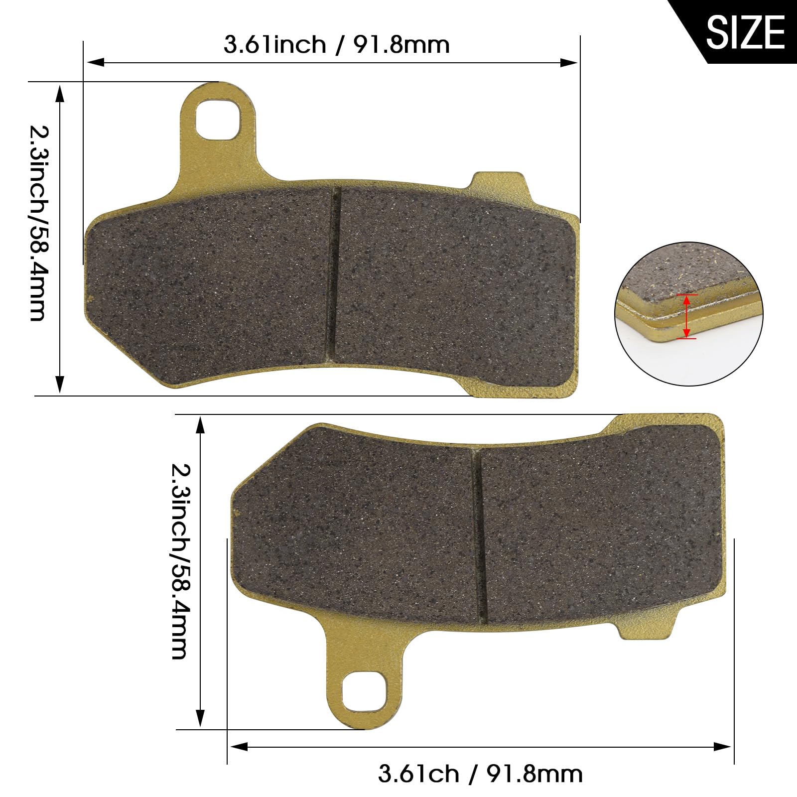 6-Piece Front & Rear Brake Pad Set For Harley Davidson Touring