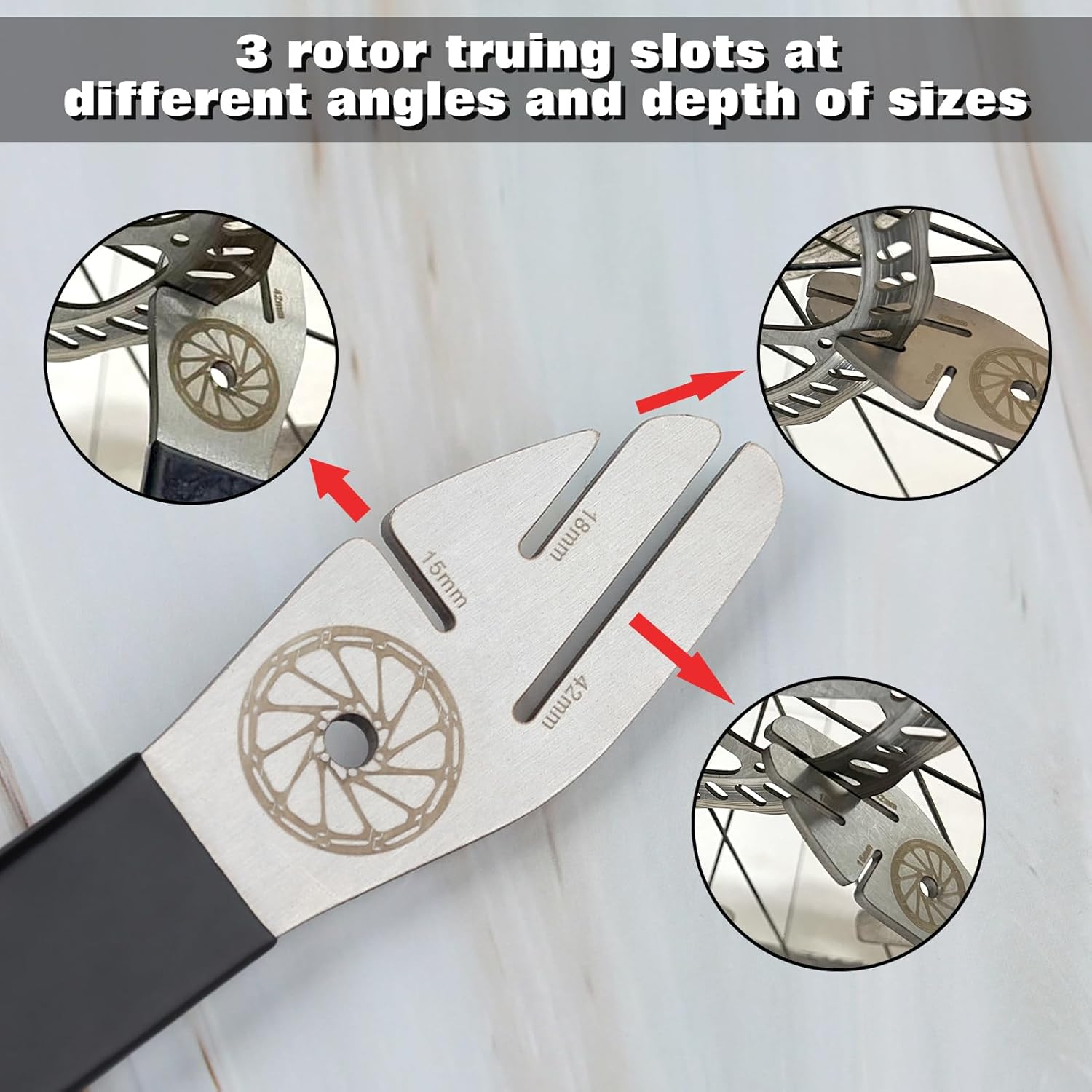 Rotor Truing Fork Bike Disc Brake Alignment Tool Gap Regulator Bicycle Repair Tooks Kits