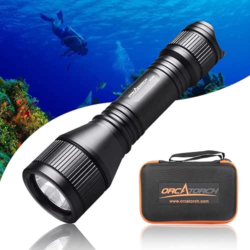 ORCATORCH D550 Scuba Dive Light 1000 Lumens Underwater Flashlight with