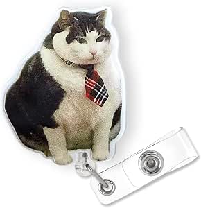 Funny Cowboy Cat Badge Reel For Nurses & Teachers - Retractable, 24" Cord, Acrylic With Alligator Clip - View #6