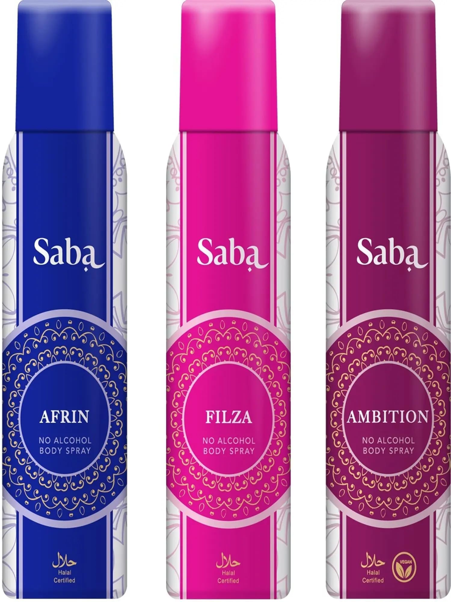 Saba Afrin Filza & Ambition Non-Alcoholic Deodorant Body Spray for Women (150ml, Pack of 3) | Long-Lasting Freshness | Zero Burning Sensation & Alcohol-Free-image-27