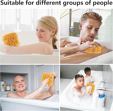 Maxmoc Bath Sponges for Women Men,Natural Sponge Honeycomb