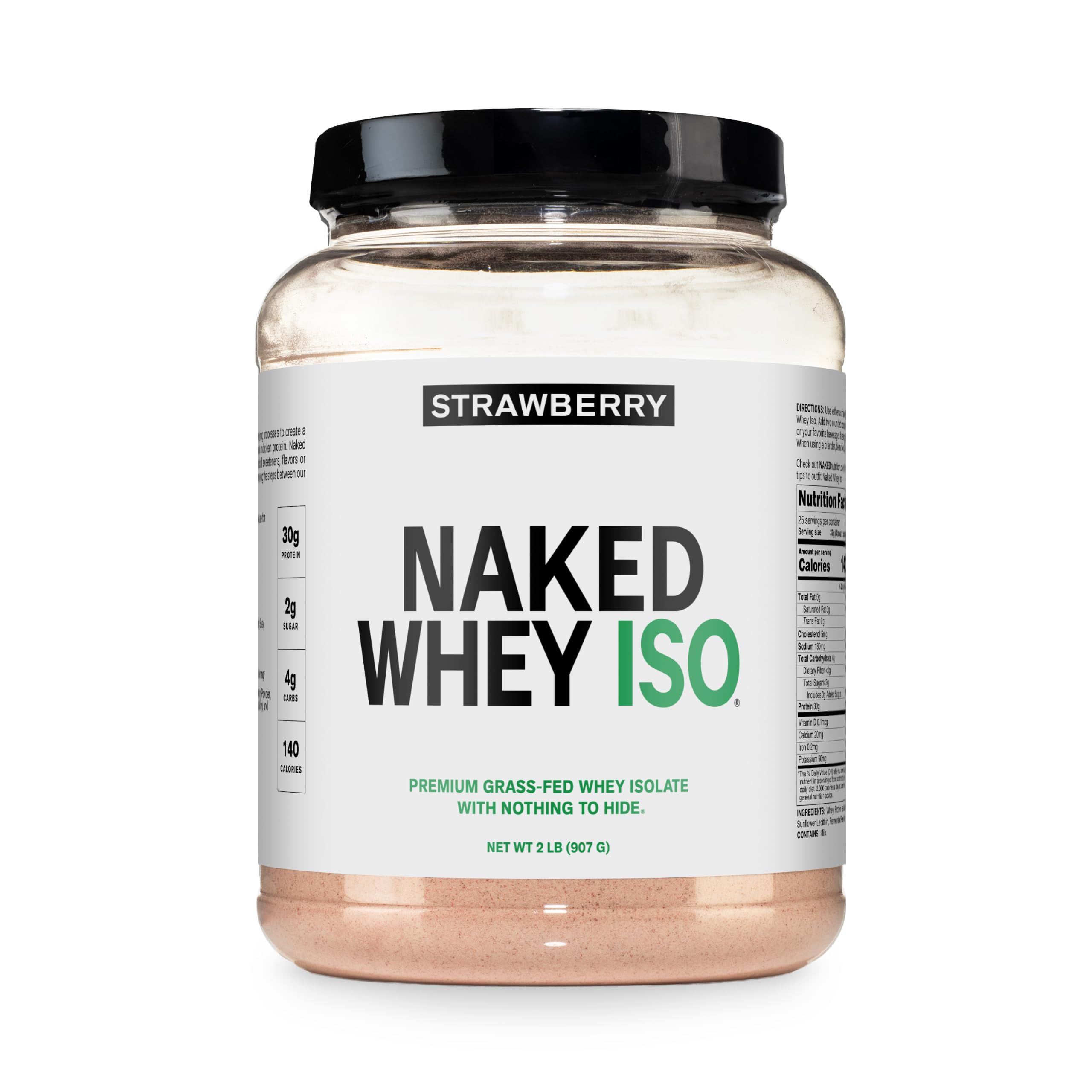 NAKED Chocolate Whey Isolate Protein - Only 6 Ingredients, 30g Grass-Fed Protein, Undenatured, No GMO, No Soy, Gluten-Free, No Preservatives - 24 Servings — Amazon image 10
