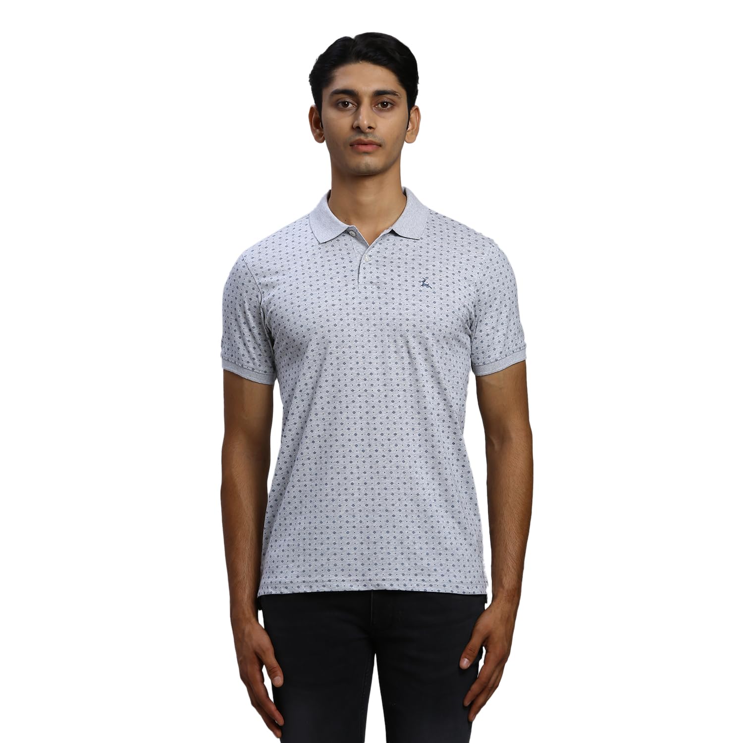 Men's Print Pattern Regular Fit Pure Cotton Half Sleeve Polo Neck Casual T-Shirt-image-8