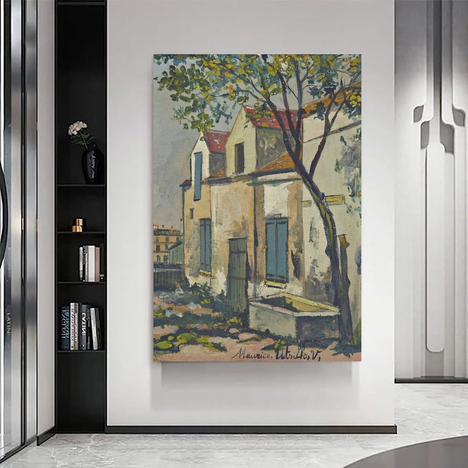 The Debray Farm in Montmartre, Paris by Maurice Utrillo, Impresiones en Lienzo Modernas, Cuadros Decorativos Para Habitaciones de Niños o Niñas, Cuadros de Pared para Salón Y Pinturas con Motivos