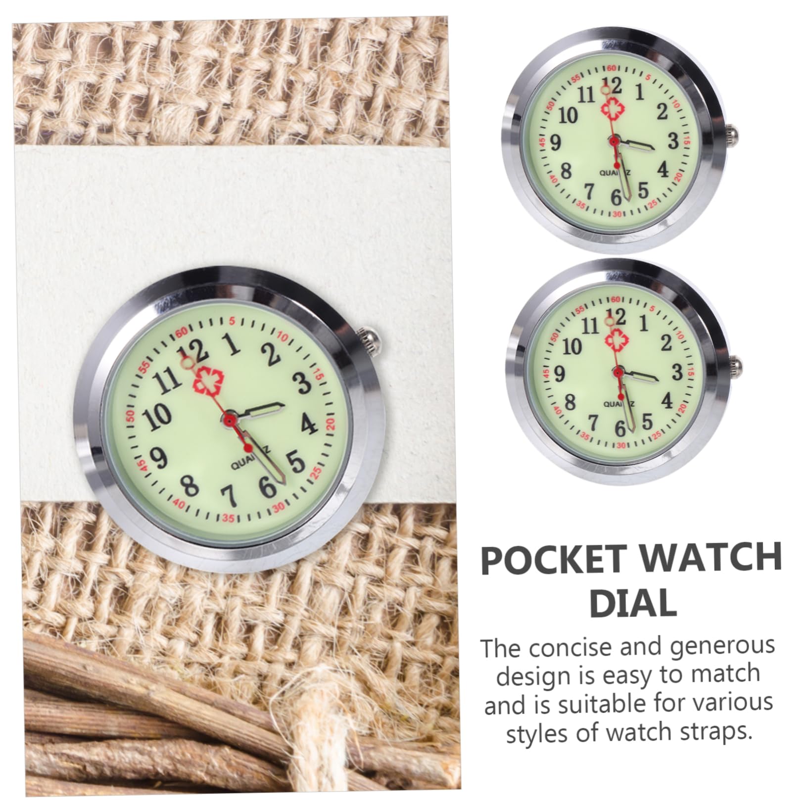 Gatuida Cloche Montre Infirmière Cadran De Montre à Quartz Regardez Le Visage pour L'infirmière Montre De Soins Infirmiers Matériau du Miroir : Miroir en Verre Ordinaire Silver