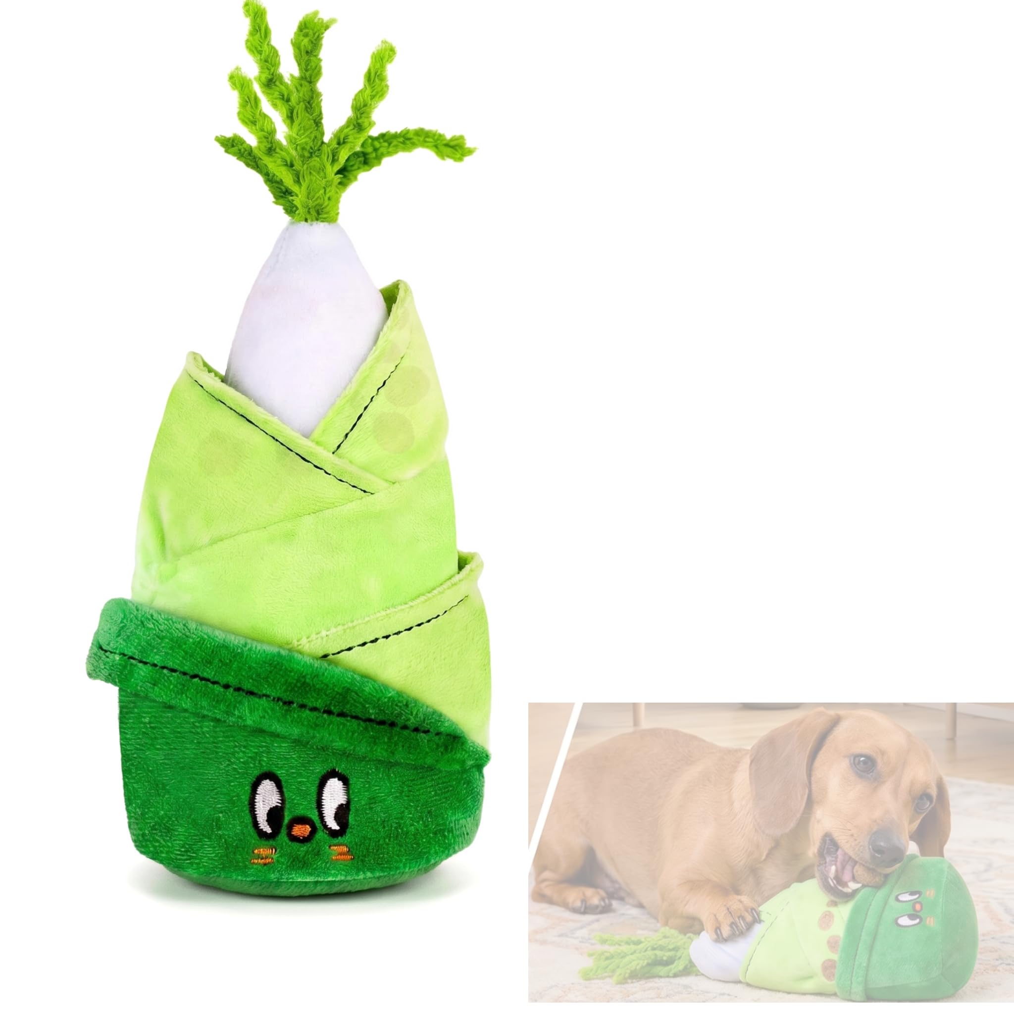 LoNinLoAn Plush Dog Toy, Squeaky Chew Toy for Small Medium Dogs