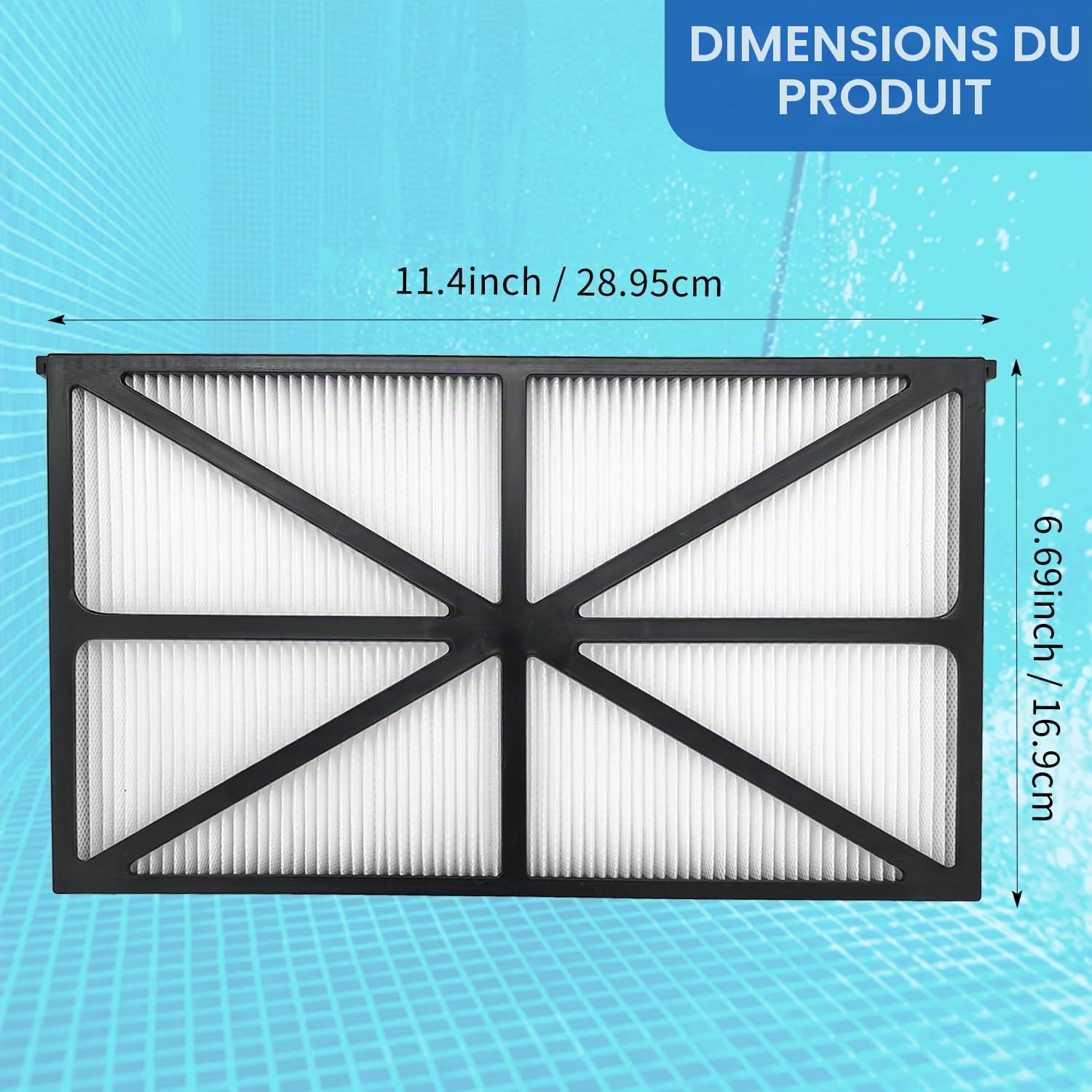 deawater RCX70101 Lot de 4 cartouches filtrantes pour nettoyeur de piscine Hayward AquaVac, TigerShark et SharkVac - Pièce Maytronics