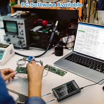 AURSINC NanoVNA-F V2 Vector Network Analyzer 50KHz-3GHz Antenna Analyzer 4.3inch Screen with 5000mAh + Filter Attenuator RF Demo Kit NanoVNA RF Tester Board