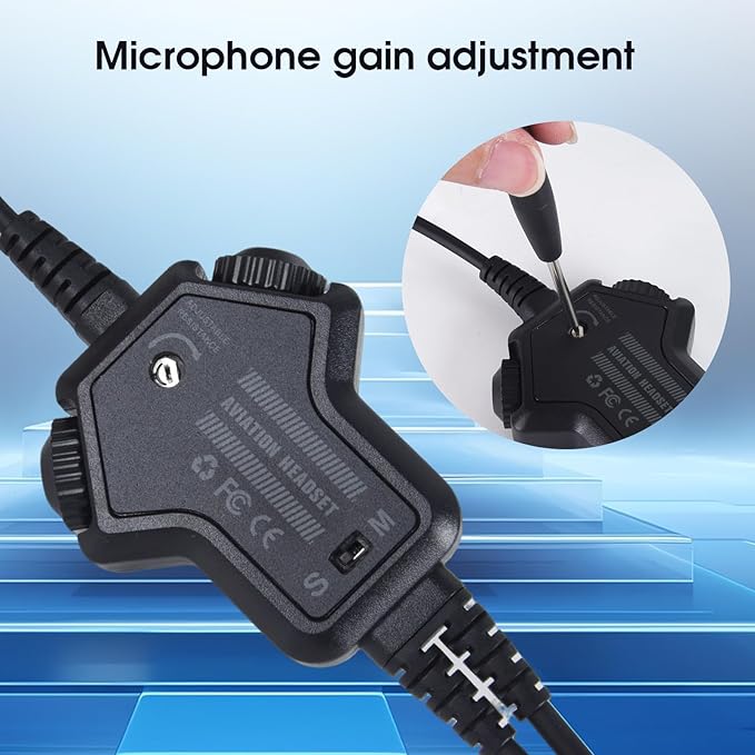 Auriculares de Aviación con Cancelación de Ruido Pasiva 24 dB miniatura 6