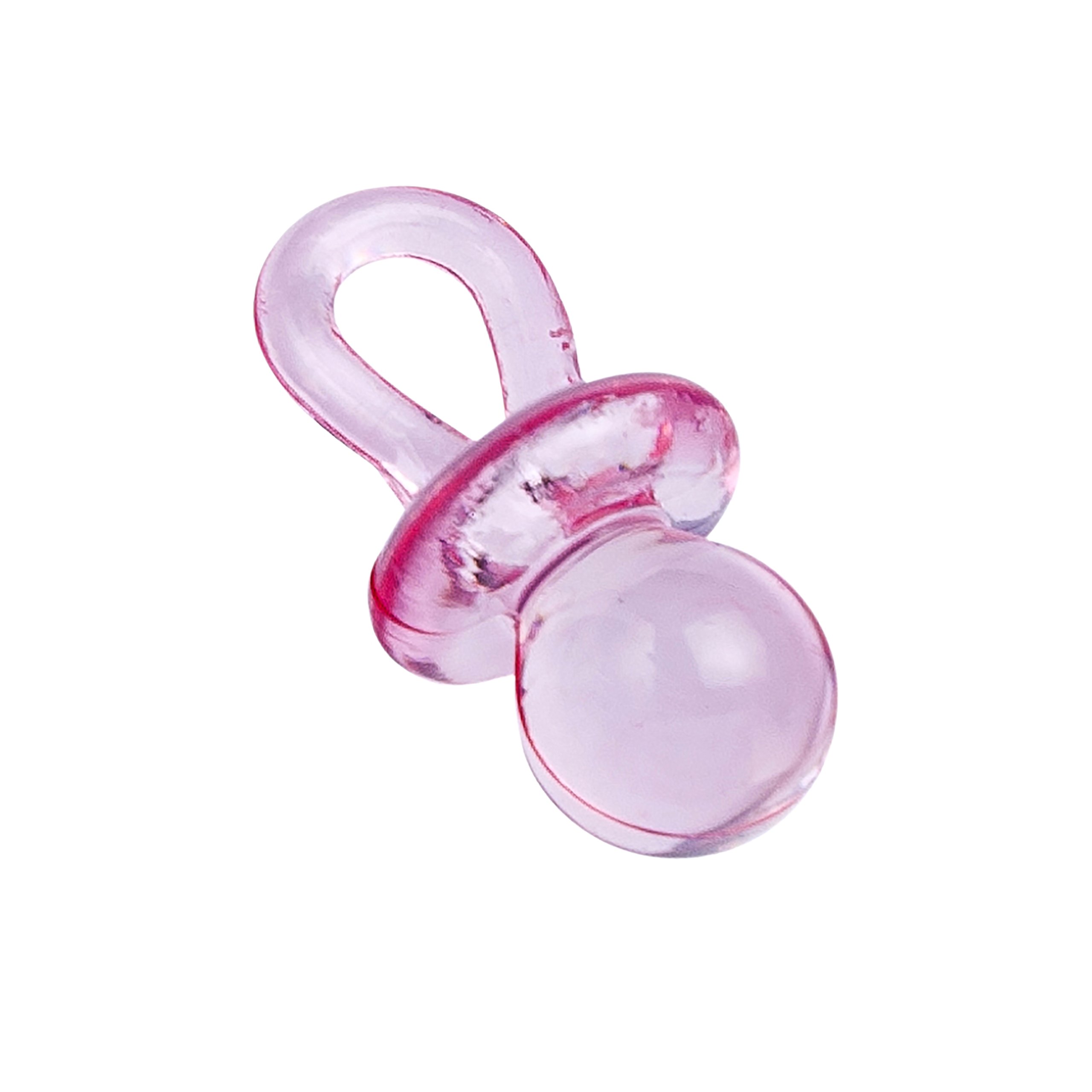 Mopec k126.02 – Schnuller rosa transparent klein. 144 Stück, Pack-1 Tasche.