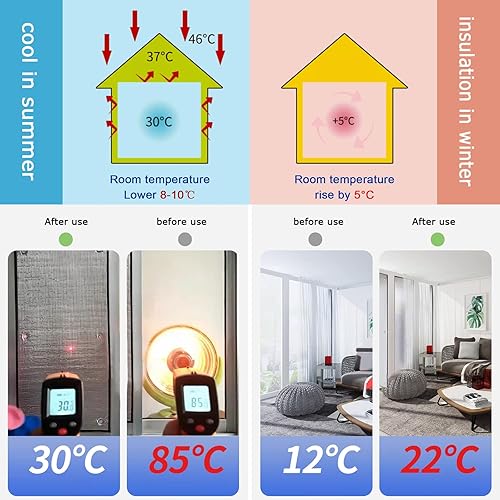 Miniatura 3 de Película opaca para ventana de dormitorio, película reflectante de privacidad para ventana, con bloqueo solar para puerta de vidrio, película de