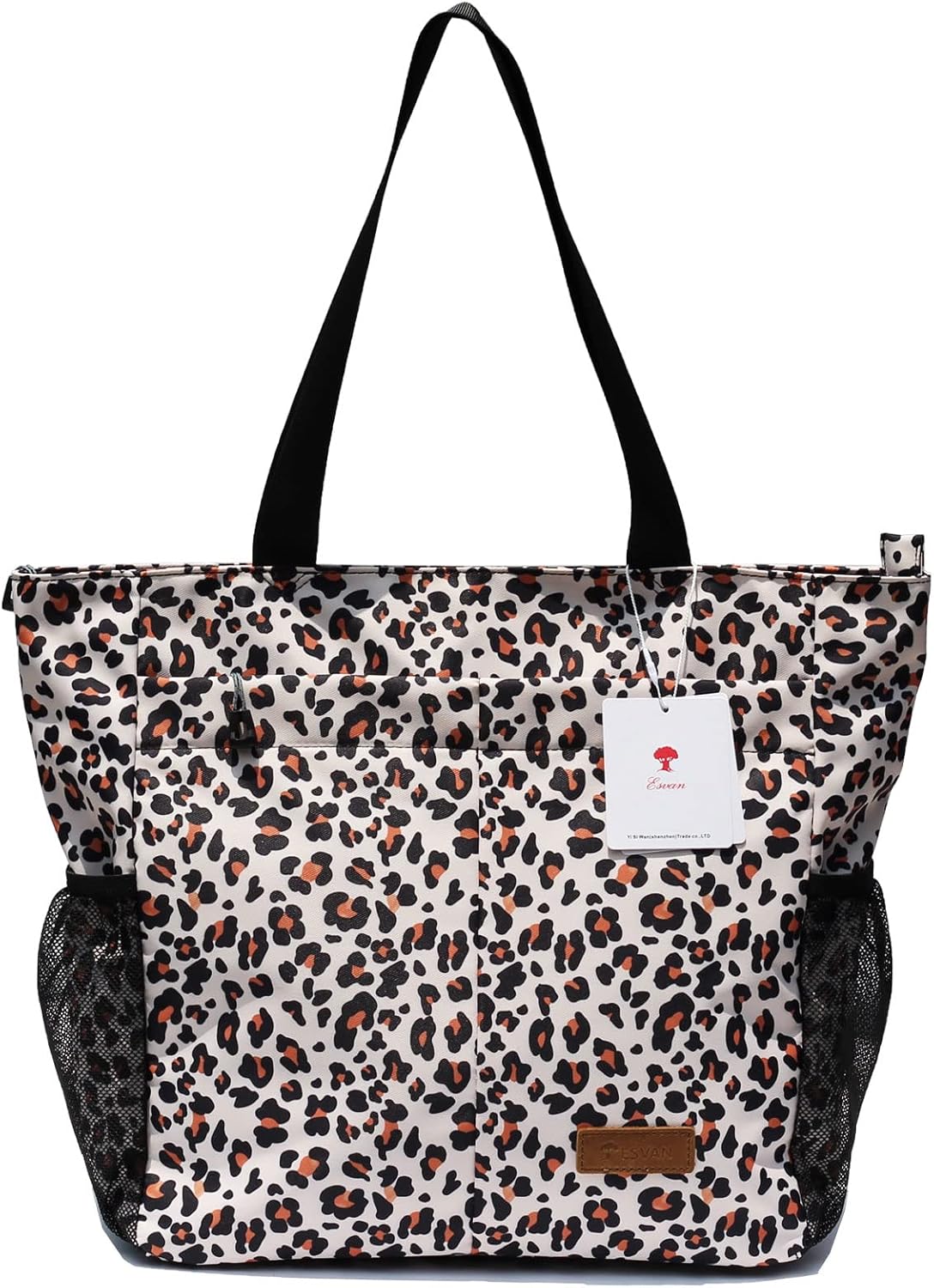 ESVAN Original Floral Tote Bag Large Shoulder Bag with Multi Pockets for Gym Travel Beach Daily Bags - Image 3