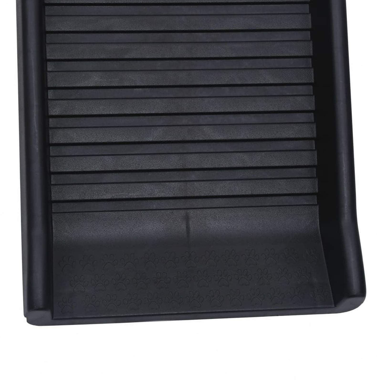 Homgoday Rampa para perros plegable negra 155,5 x 40 x 15,5 cm, muebles para casa, interior, exterior, salón, dormitorio