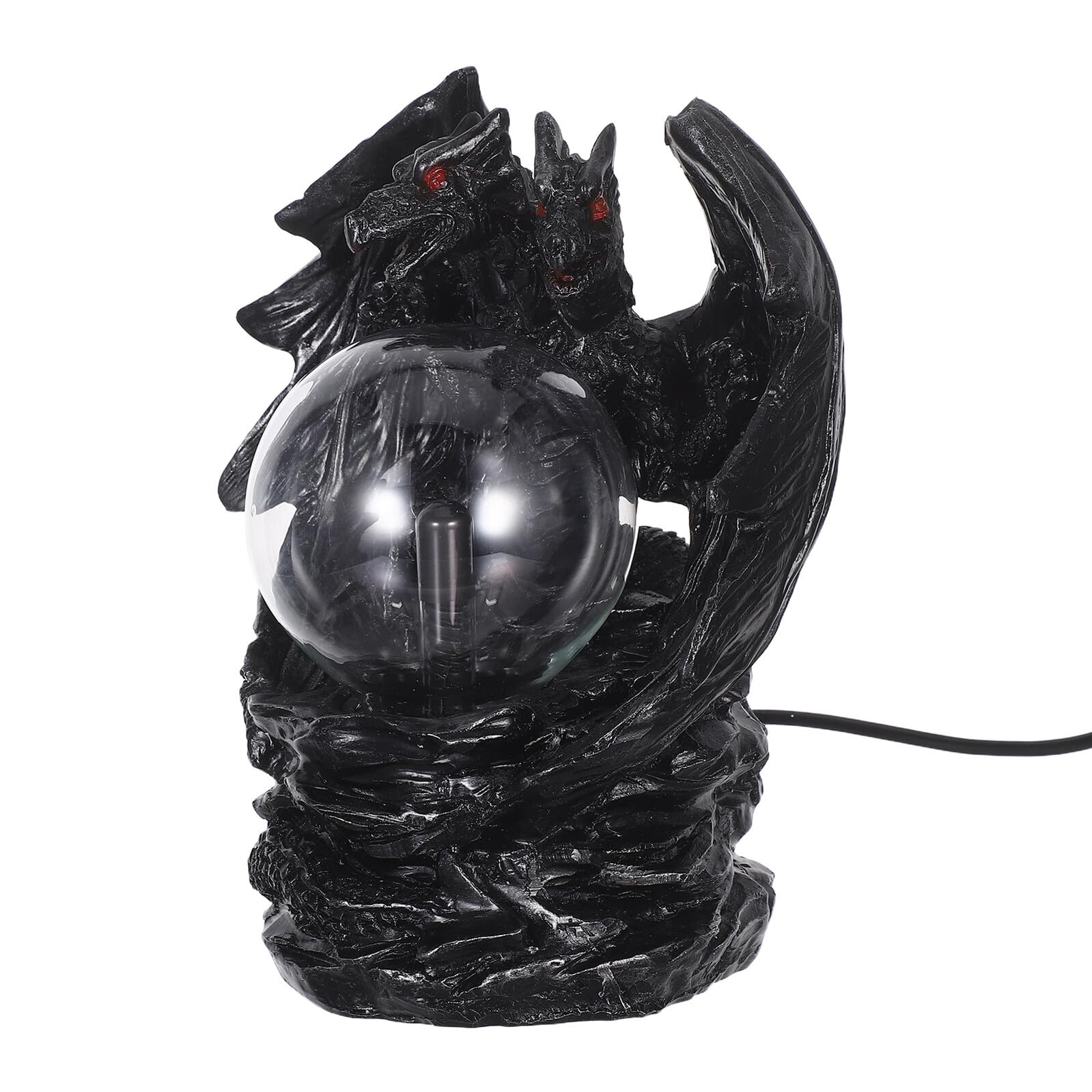 WOONEKY Lampada Plasma Sfera con Drago Spettrale USB Luce Interattiva Sensibile al Tocco per Decorazioni Halloween e Complementi per Camera da Letto Gotica