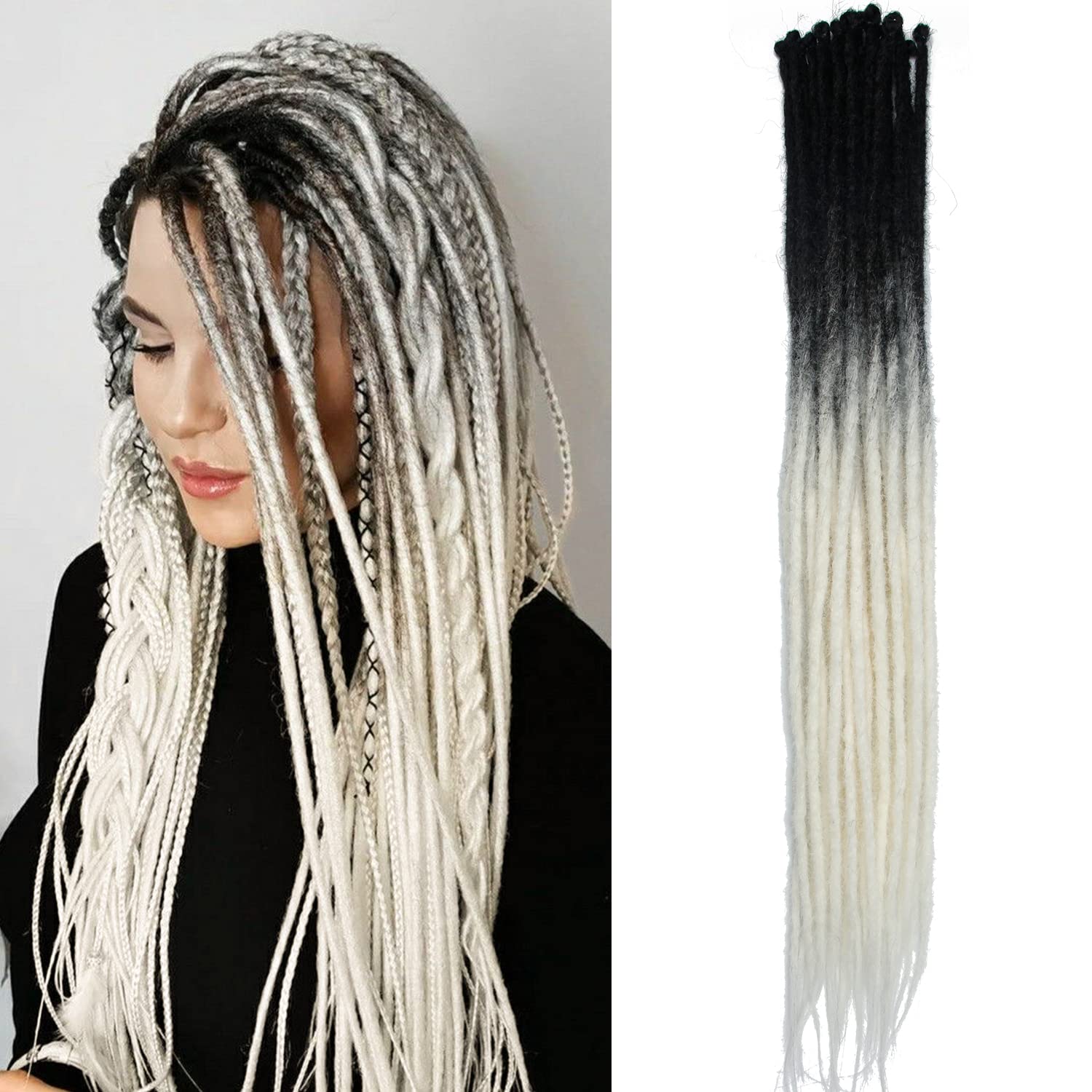 Set Di 6 Aghi Uncinetto Per Dreadlocks In Acciaio Inox Con Manico In Bambù, Più 2 Strumenti Di Bloccaggio, Dimensioni Da 0,5 A 1 Mm