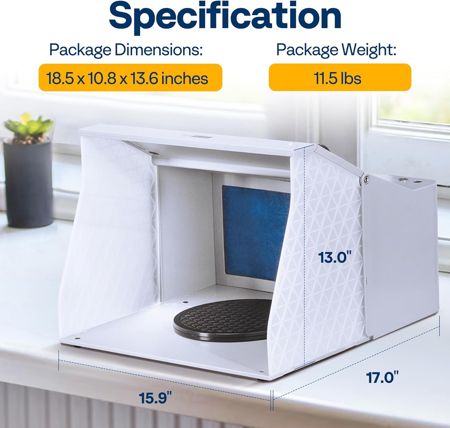 VIVOHOME Airbrush Paint Spray Booth folded into a compact, portable case with a handle.