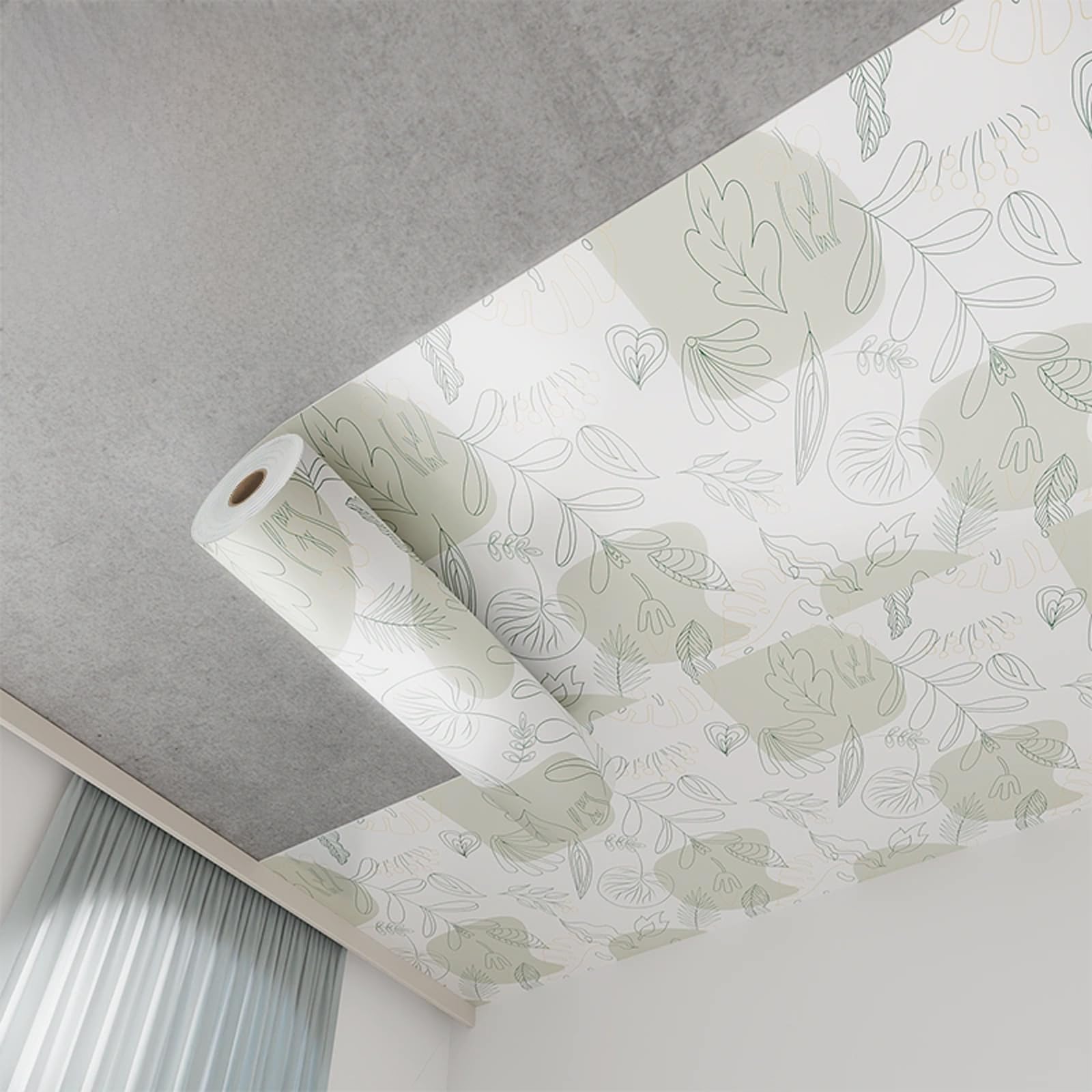 Płytki sufitowe PCV samoprzylepne, dekoracyjne arkusze PCV, izolacyjne, zagęszczone, do sypialni, kuchni, salonu Home Decor(0.4 * 20m)