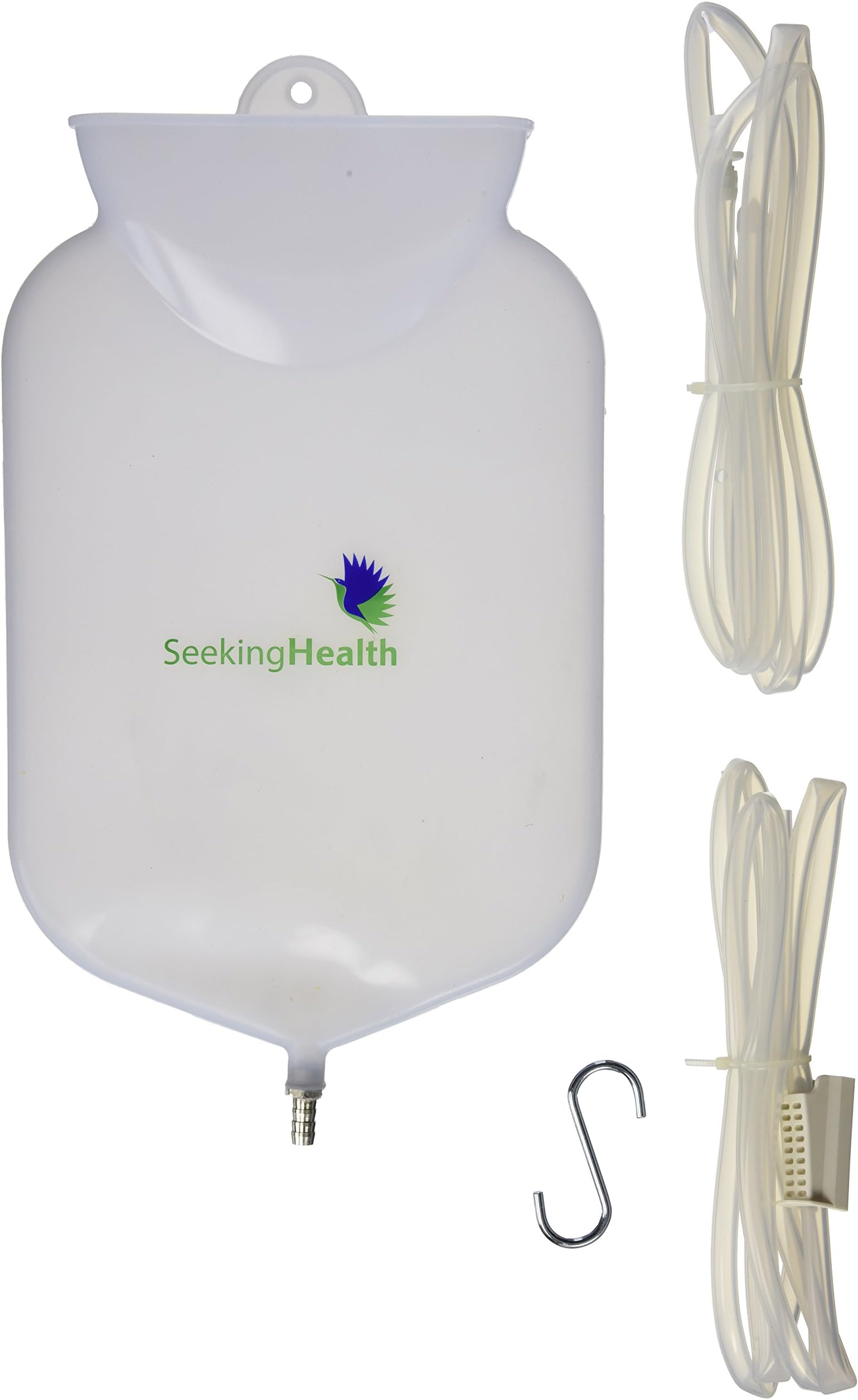 PurEnema Silicone Enema Kit with Medical-Grade Silicone Tubing & Silicone Enema Tips | 4 Quart | Medical-Grade Silicone Enema Bag, Reusable Silicone Enema Bag | BPA-Free | Seeking Health
