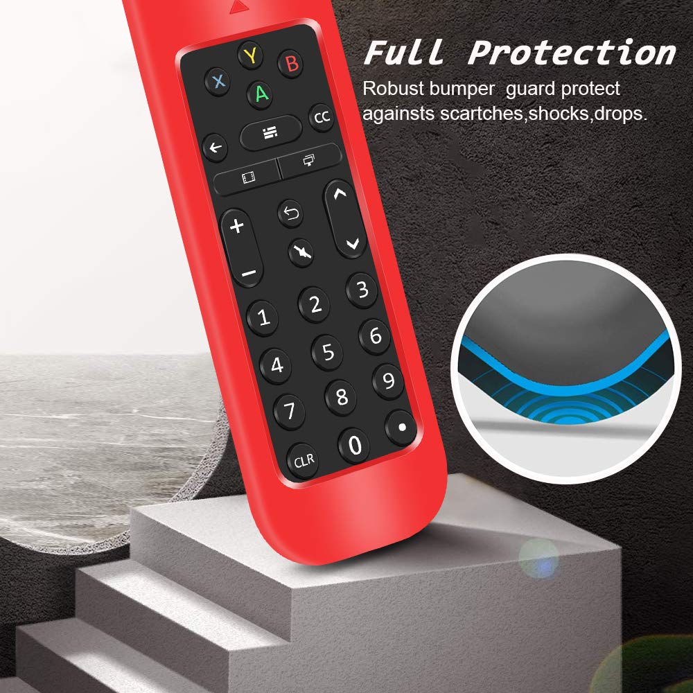 Silicone Protective Case for PDP 048-083-NA Talon Media Remote Control Xbox One TV Blu-Ray Streaming Media,Remote Case Holder Sleeve for PDP Remote,Shockproof PDP Xbox One Remote Back Cover Case-Red