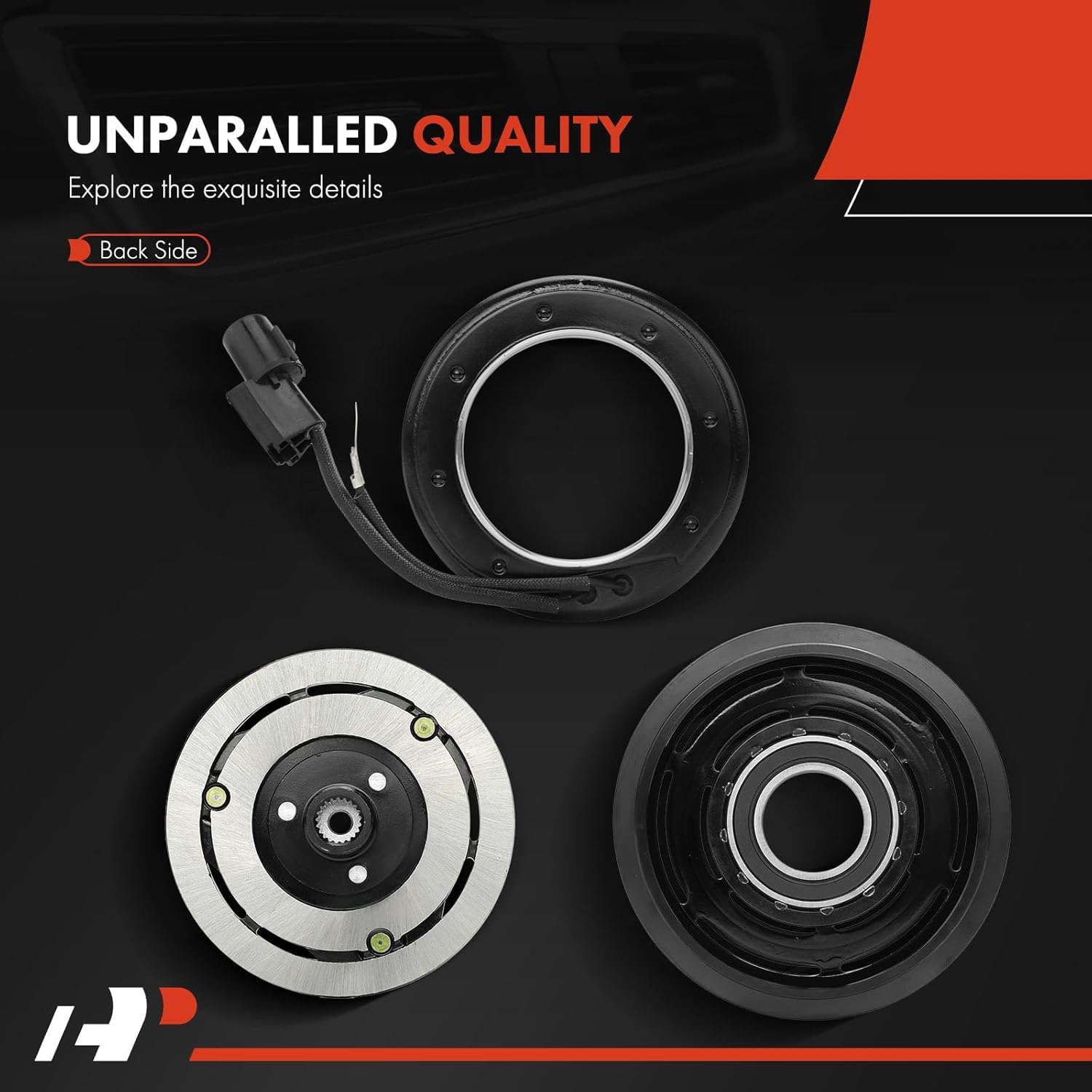 A-Premium Air Conditioner AC Compressor Clutch Kit Compatible with Hyundai Accent 2001 2002 2003 2004 2005, 1.6L