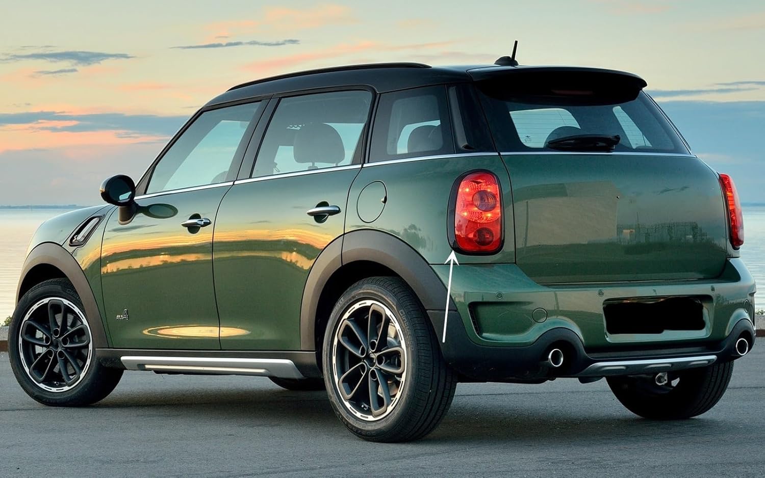 1Pair Car Headlight Ring Bezel Trim Surround Cover Compatible For MINI R60 Cooper Countryman 2011-2016 Headlamp Tailight Bezel Decor Cover(Taillight Cover)