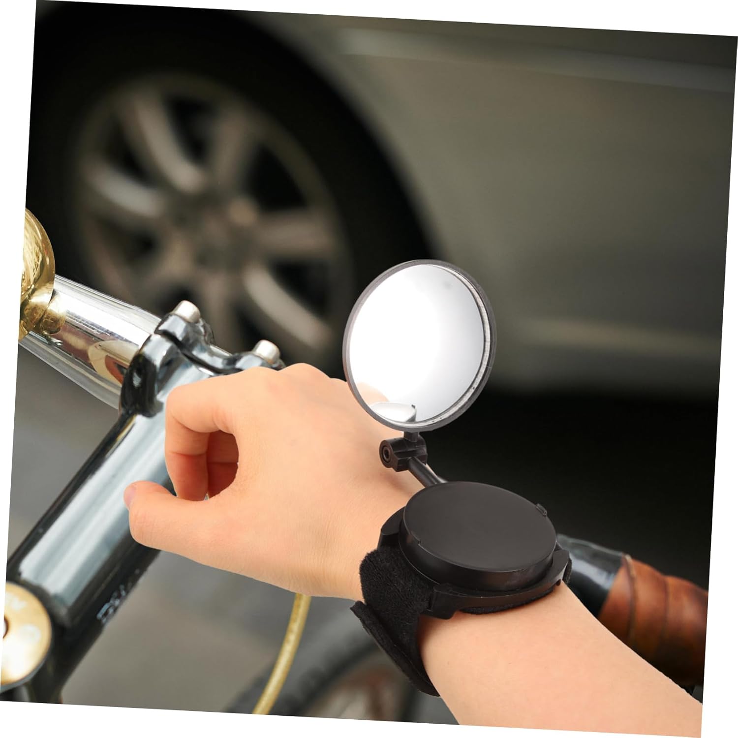 Mipcase 5pcs Bike Rear View Wristband Mirror Rotatable Safety Accessory for Mountain and Road Cycling Lightweight and Sturdy Wrist-mounted Reflector