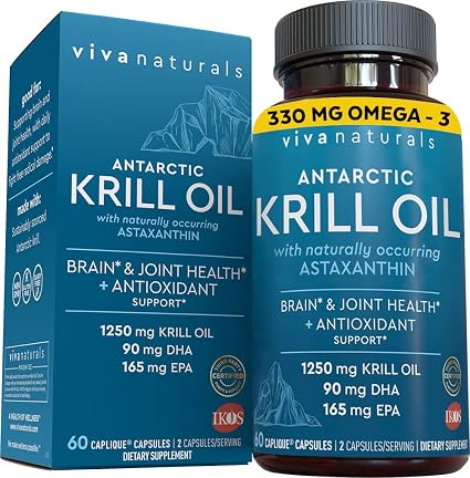 Viva Olio di Krill Labs: olio di krill antartico puro 100% - livelli  elevati di Omega-3s nel settore, 250mg / servire, 60 Capliques : Amazon.it:  Salute e cura della persona